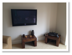 Wall Mounted TV with No cables showing
