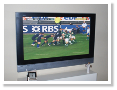 Panasonic TV with No Cables Showing